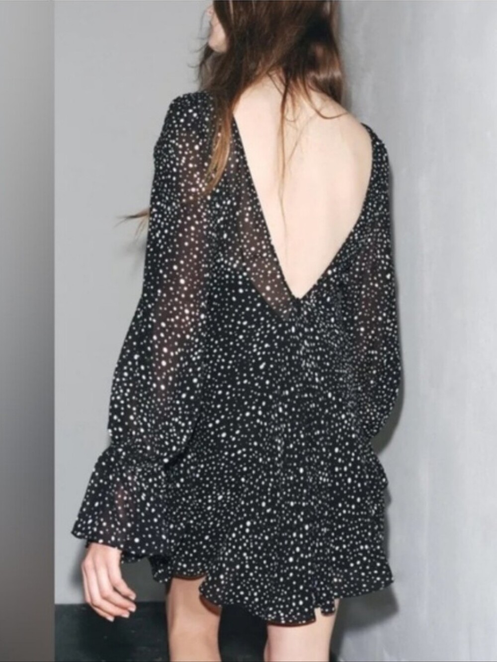 NWT Zara Polka Dot Mini Dress. Size XS - Picture 2 of 12